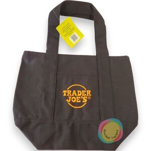 Trader Joe's Mini Canvas Tote Bag Halloween 2025 Black Limited Edition NWT